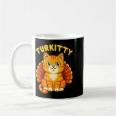 Mug Cute Cat Turkey Funny Thanksgiving For Men Women K (Gauche)