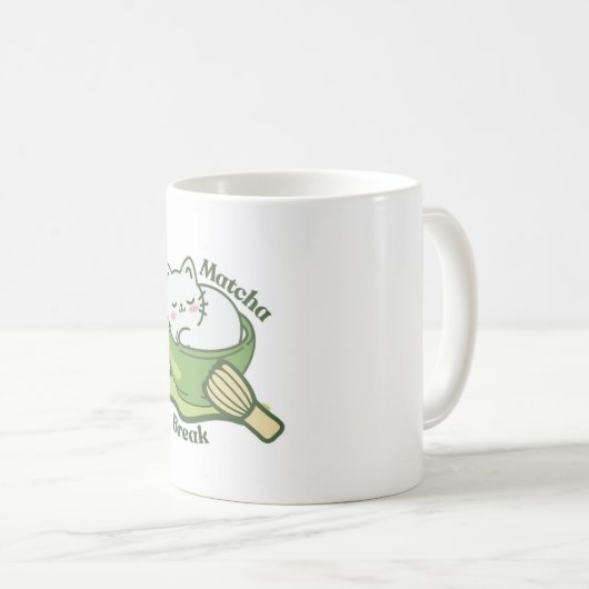 Mug Cute cat with matcha drink (Devant droit)