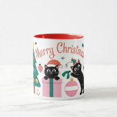 Mug Cute Cats Modern Merry Christmas Gifts Tree Bauble (Centre)