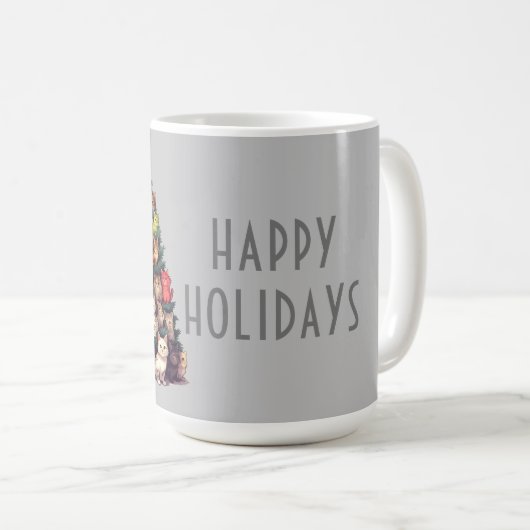 Mug Cute Cats Noël Arbre de Noël (Devant droit)