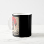 Mug Cute Catzilla Chat Japonais Art Drôle Chat (Devant gauche)