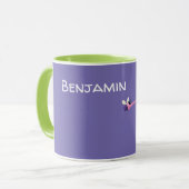 Mug Cute chameleon attraper un dessin animé (Devant gauche)