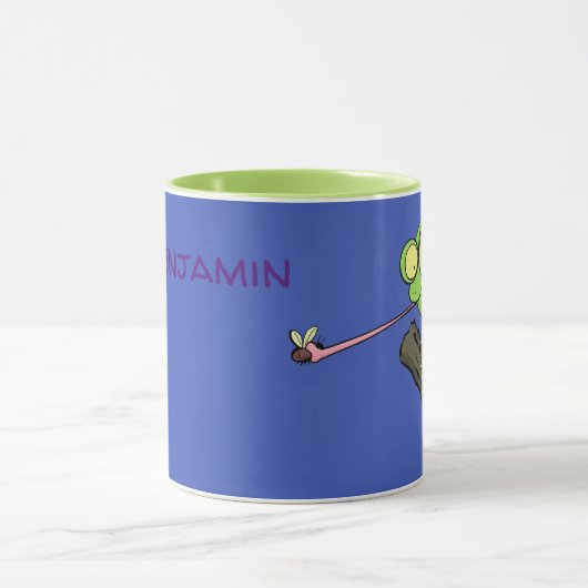 Mug Cute chameleon attraper un dessin animé (Centre)