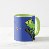 Mug Cute chameleon attraper un dessin animé (Devant droit)