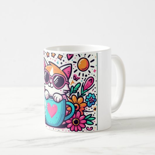 Mug Cute chat (Devant droit)