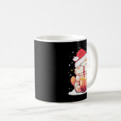 Mug Cute Chat Boba Lait Buble Thé Noël Santa Chapeau (Devant droit)