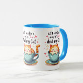 Mug Cute Chat en Teacup Kawaii Art Cosy (Devant droit)