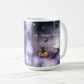 Mug Cute chat et Fantôme Halloween (Devant droit)