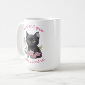 Mug Cute chat Floral Design Fleurit et grandit (Devant gauche)