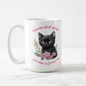 Mug Cute chat Floral Design Fleurit et grandit (Gauche)