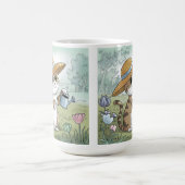 Mug Cute Chat Holding Watding Can Garden (Centre)