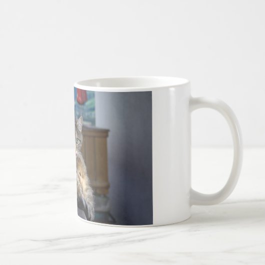 Mug Cute Chat Interrompu En Grooming (Droite)