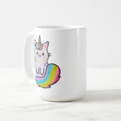 Mug Cute chat licorne arc-en-ciel (Devant gauche)