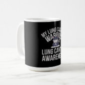 Mug Cute Chat Lung Cancer Guerrier Montrez Votre Force (Devant gauche)