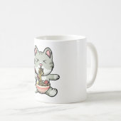 Mug Cute chat mangeant des nouilles soba dessin icône  (Devant droit)