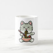 Mug Cute chat mangeant des nouilles soba dessin icône  (Centre)