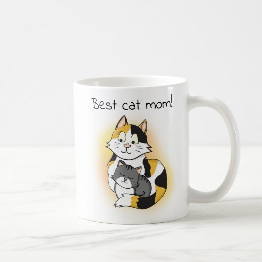 Mug Cute Chat Mère et Kitten Meilleur Chat Maman (Droite)