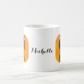 Mug Cute Chat noir avec Fleurs Amoureux des chats Nom  (Centre)