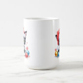 Mug Cute chat noir et blanc à Santa Hat Noël (Centre)