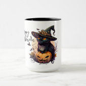 Mug Cute chat noir et Jack-o-lanterne (Centre)