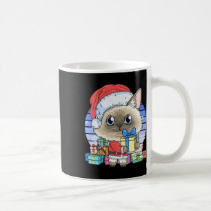 Mug Cute chat siamois Santa Claus Noël Noël Noël Noël 