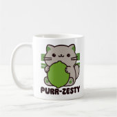 Mug Cute Chat tenant Pun de chaux (Gauche)