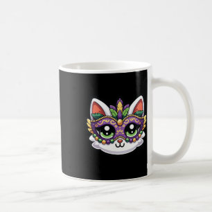 Mug Cute Chat Whimsical En Masque Mardi Gras Festif