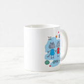 Mug Cute chat Zodiac | Gemini (Devant droit)