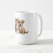 Mug Cute chaton et chiot (Devant droit)