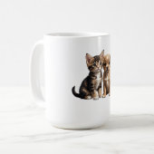 Mug Cute chaton et chiot (Devant gauche)