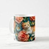 Mug Cute Chats et Fleurs Design (Devant gauche)