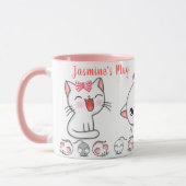Mug Cute chatte personnalisée et souris enfants (Gauche)