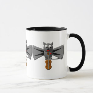 Mug Cute chauve-souris vampire jouant du violon