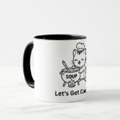 Mug Cute Chef Cat Cooking Soup (Devant gauche)
