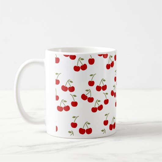 Mug Cute Cherries Pattern (Gauche)