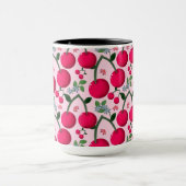 Mug Cute Cherry  Pattern, Glossy Kawaii Fruit (Centre)