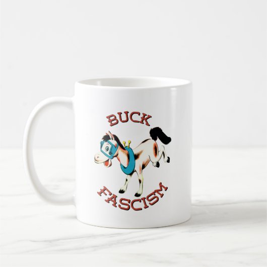 Mug Cute Cheval Rétro - Fascisme Buck (Gauche)