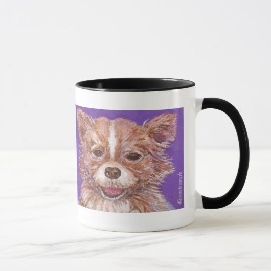 Mug Cute cheveux longs Chihuahua (Droite)