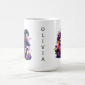 Mug Cute Chibi Happy Halloween Citrouille Personnalisé (Centre)