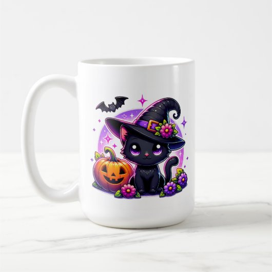 Mug Cute Chibi Happy Halloween Citrouille Personnalisé (Gauche)