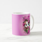 Mug Cute Chic Kitten Shabby aux roses roses roses (Devant droit)