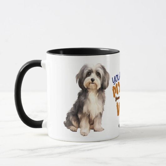 Mug Cute Chien Havanais, tu fais ma queue (Gauche)