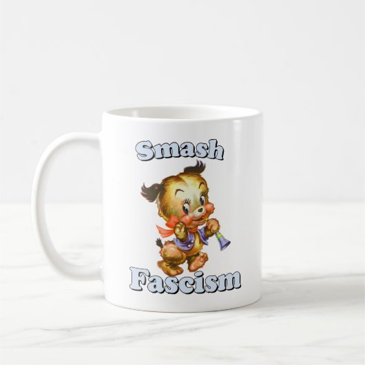 Mug Cute Chiot Rétro - Fascisme Smash (Gauche)