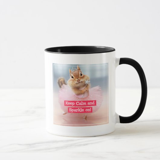 Mug Cute Chipmunk Ballerina en tutu au Dance Studio (Droite)