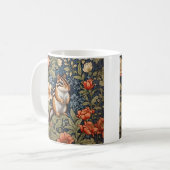 Mug Cute Chipmunk William Morris Inspiré Floral (Devant gauche)