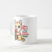Mug Cute Christmas Cat Holiday Gift for Cat Lovers (Devant gauche)