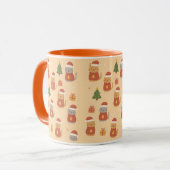 Mug Cute Christmas Cat Pattern – Kawaii Festive Cats & (Devant gauche)