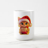 Mug **Cute Christmas Cat with Santa Hat – Funny Holida (Centre)