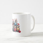 Mug Cute Christmas Cats In Space Ornaments T-Shirt (Devant droit)