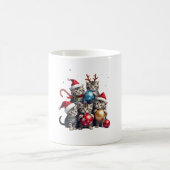 Mug Cute Christmas Cats In Space Ornaments T-Shirt (Centre)